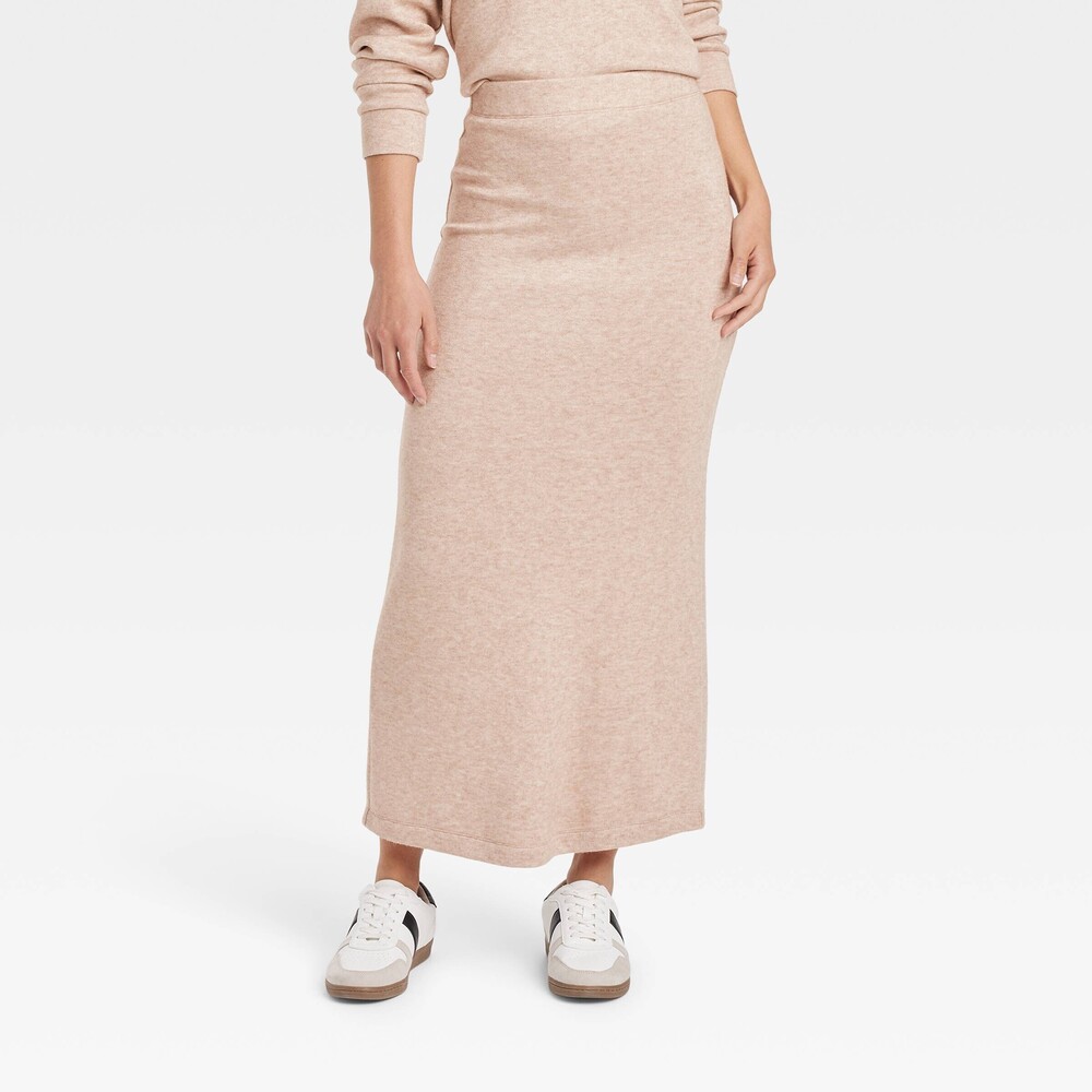 Universal Thread Leisure Studio Knit Maxi Skirt - Oatmeal XL